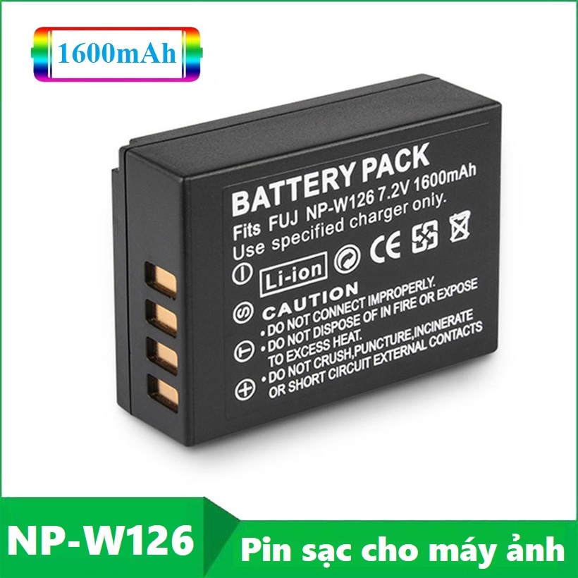 Pin máy ảnh FUJ NP-W126 dung lượng thực 1600mAh - Pin FUJ NP W126 - Battery Pack Fits FUJ NP-W126 16