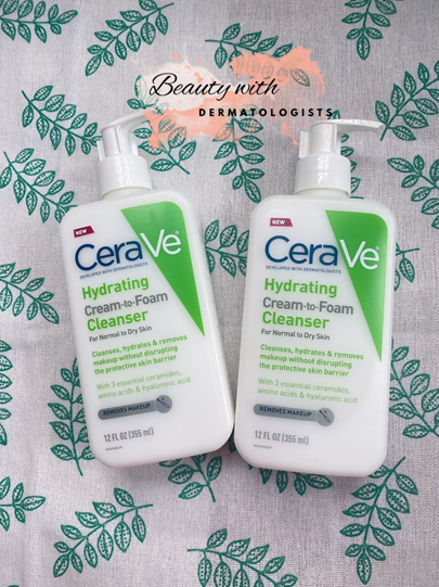 [Hcm]Sữa Rửa Mặt Cerave Hydrating Cream - To - Foam Cleanser 355Ml - Dành Cho Da Khô Da Thường Và Da Hỗn Hợp - Rửa Trôi Cả Make - Up Nhẹ Mà Không Cần Tẩy Trang