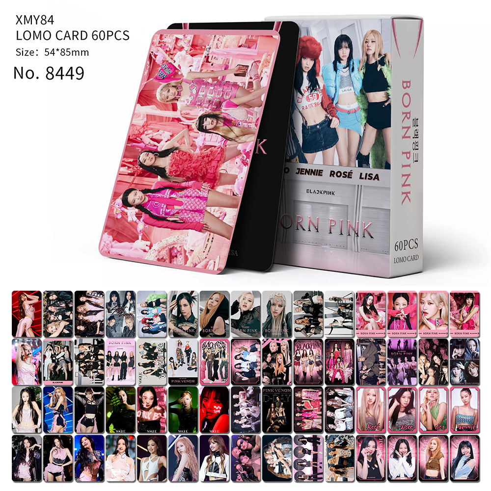 Thẻ Lomo card BlackPink bo góc BORN PINK VENOM SHUT DOWN Album Thần Tượng Kpop - Chữ Hàn