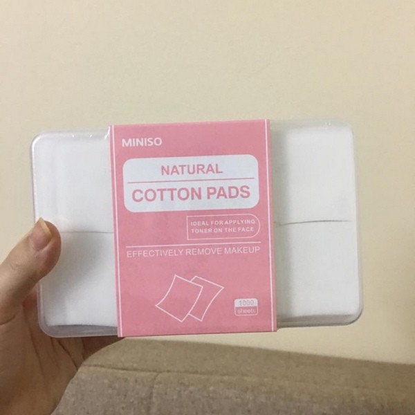 Hộp bông tẩy trang Miniso 1000 miếng Nhật Bản