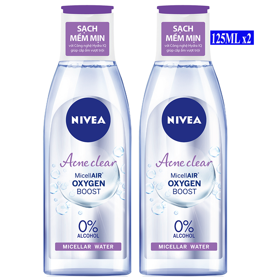 Bộ Đôi Nước Tẩy Trang Nivea Acne Clear Micellar Water (125Ml*2)