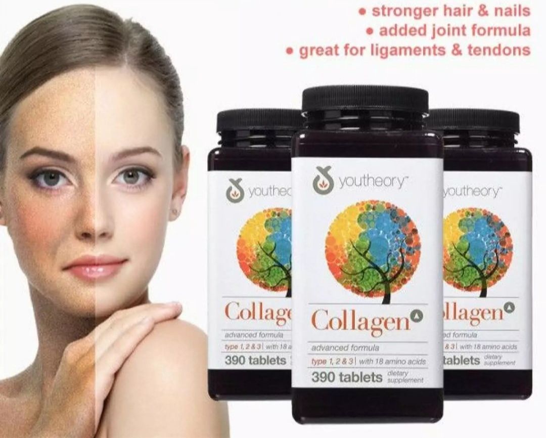 [ HÀNG CHÍNH HÃNG MỸ - GỬI TỪ NGƯỜI THÂN ]. #Co.llagen #Youtheory+ #bi.otin Advanced #For.mula 1 hộp 390 Viên - Sản phẩm được rất nhiều người tin tưởng sử dụng.