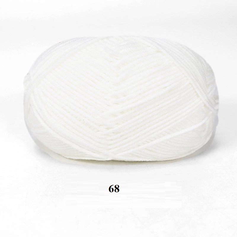 Len Milk Cotton 50g 86 màu - Móc hoa móc thú...