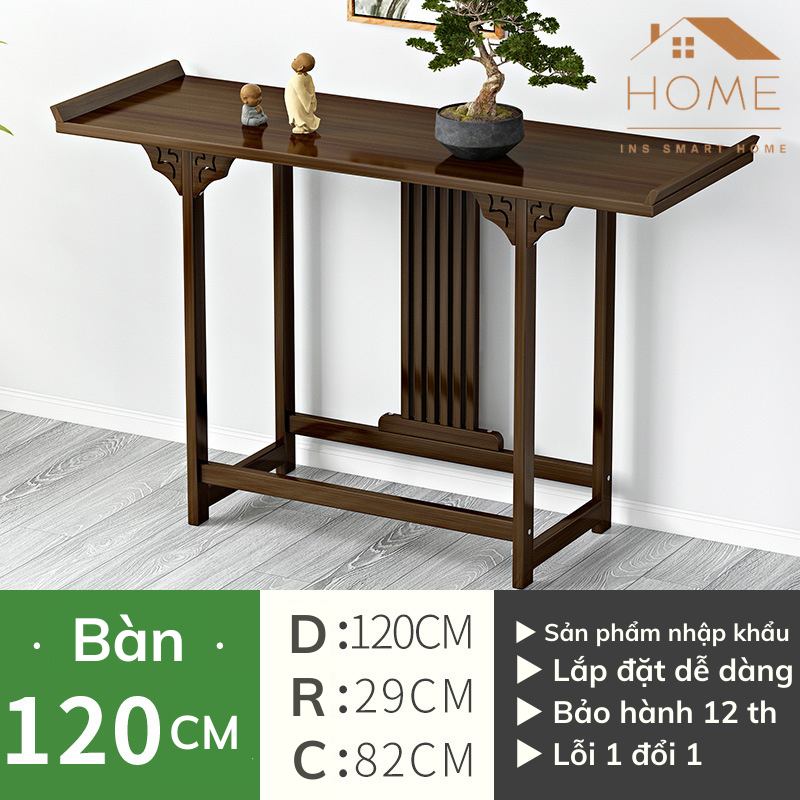 Bàn Thờ Cúng Hiện Đại Dành Cho Gia Đình Bàn Trang Trí Tiểu Cảnh Bàn Thư Pháp Chất Liệu Gỗ Tre Tự Nhiên Được Sơn Phủ Bóng PU