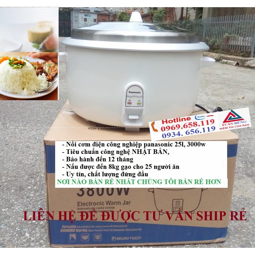 Nồi cơm điện nồi cơm điện công nghiệp panasonic 25l công suất 3000w nấu được đến 65kg gạo cho 20-25 người ăn noi com dien chất lượng uy tín bảo hành toàn quốc