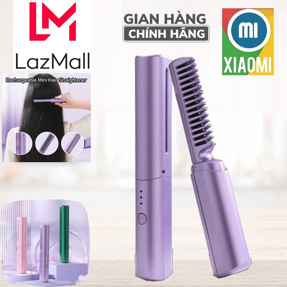 LazMall Xiaomi Phân Phối Lược Điện Chải Thẳng / Xoăn Tóc mini Không Dây Thông Minh Đa Năng Xiaomi Lư