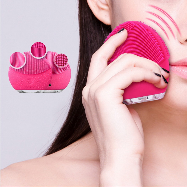 [HCM]Máy rửa mặt rung tạo bọt giúp sạch sâu Máy rửa mặt massage mặt mini