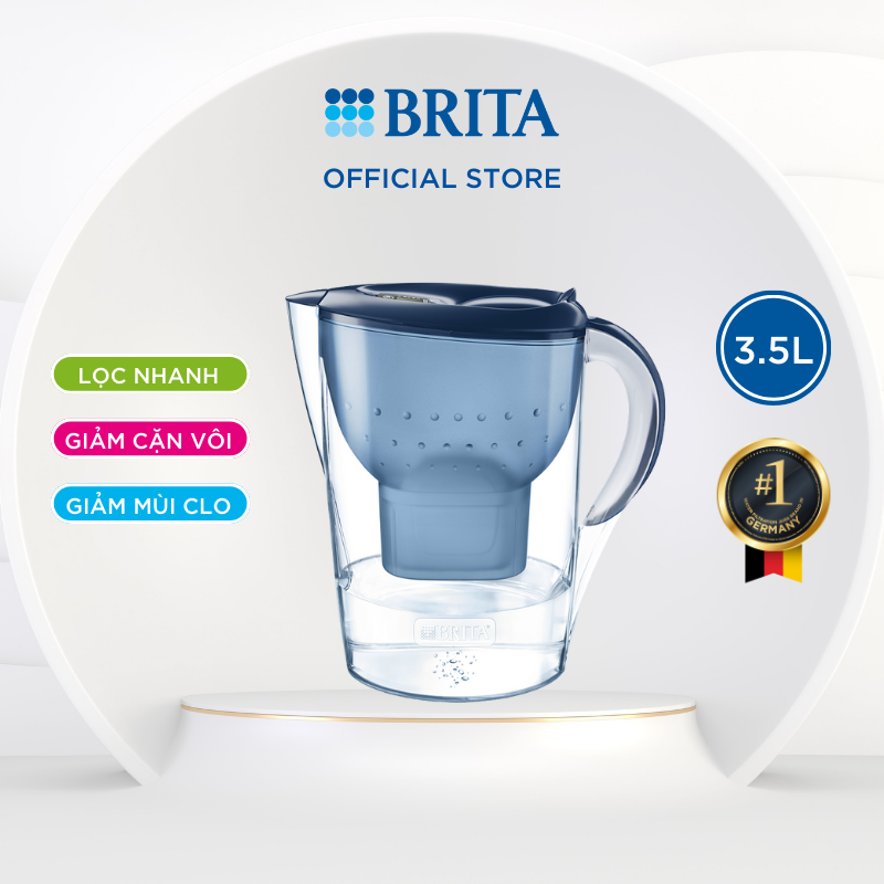 Bình lọc nước BRITA Marella XL Blue 3.5L (có sẵn 1 lõi lọc Maxtra Plus) - Thương hiệu đến từ Đức