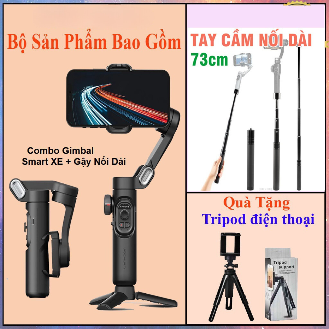 Tay cầm gimbal SMART XR chống rung điện thoại hàng chính hãng AOCHUAN Gimbal quay phim điện thoại ca