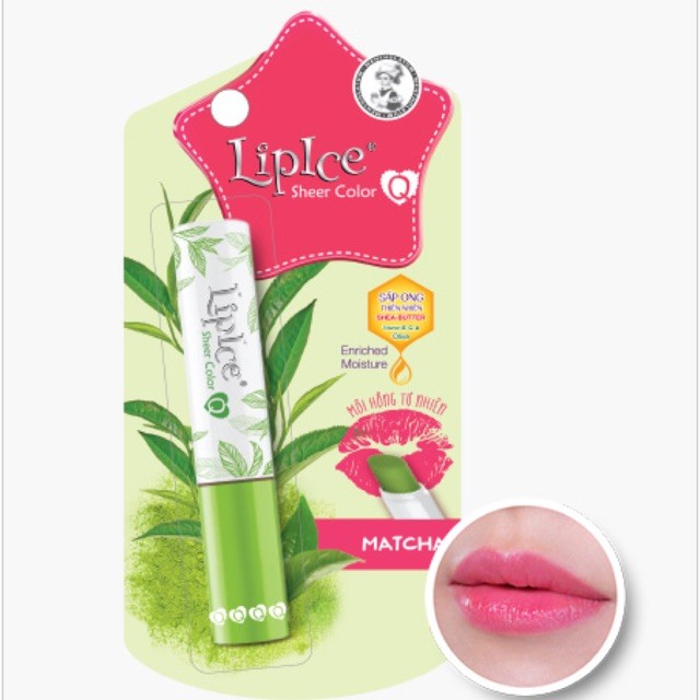 Son Dưỡng Ẩm Mượt Lipice Sheer Color Q Hot 2020 - Hương Matcha 2.4G