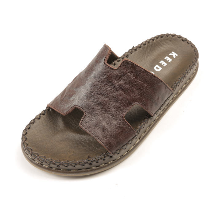 Dép nam chữ H cao cấp da bò thật KEEDO TL-710