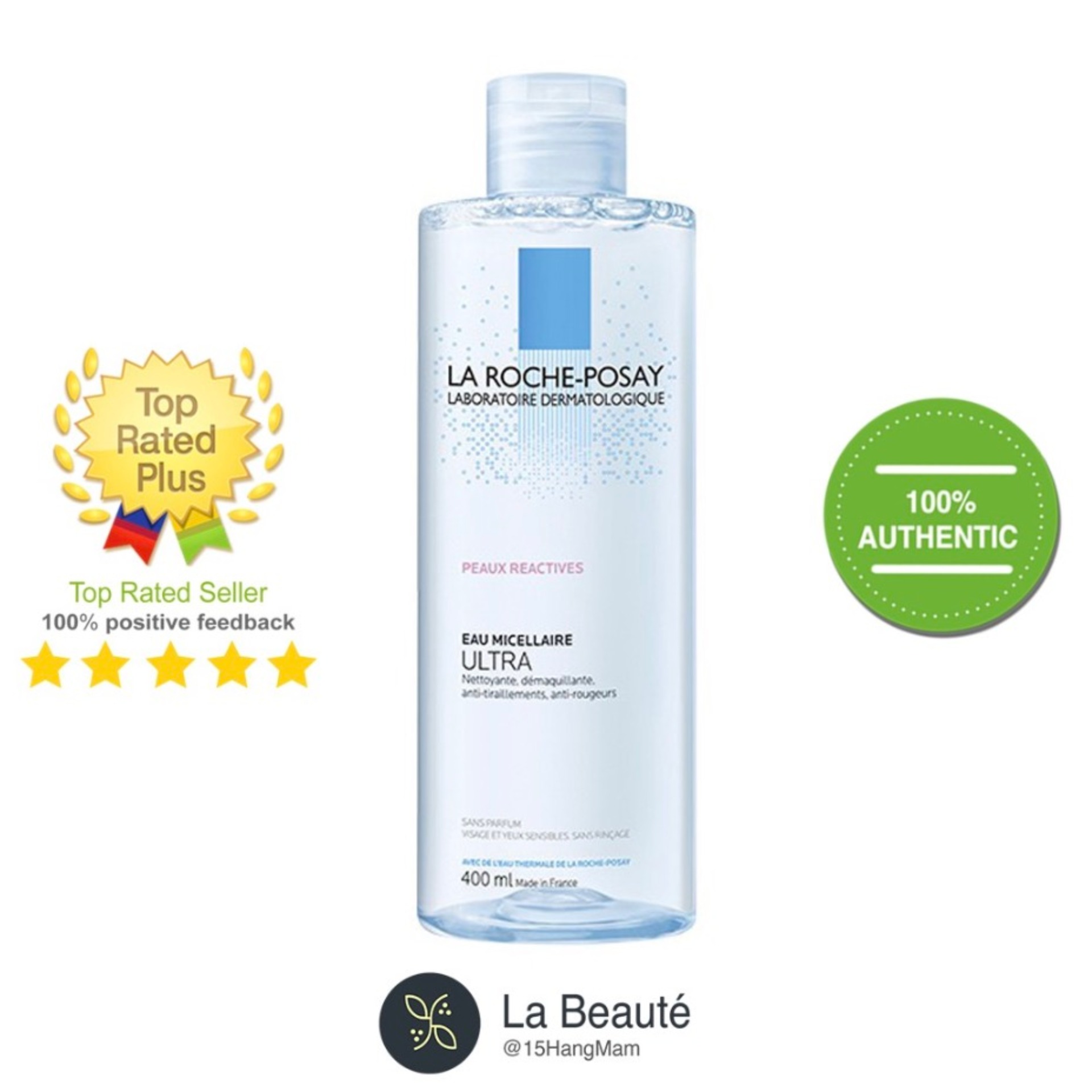 La Roche - Posay Eau Micellar Ultra Peaux Reactive - Tẩy Trang Cho Da Nhạy Cảm Dễ Bị Phản Ứng 400Ml