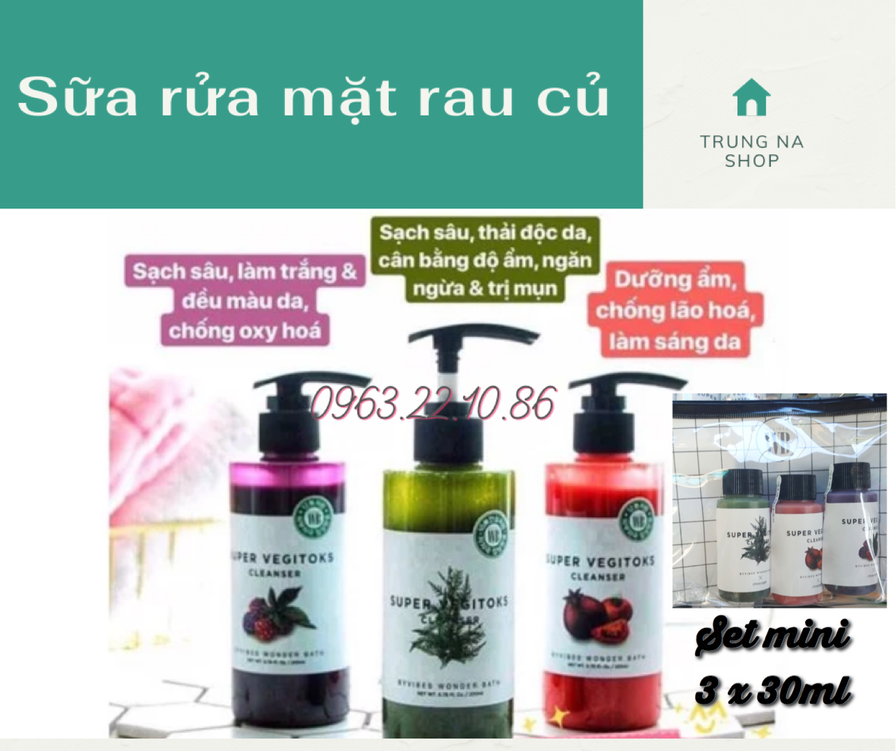 Sữa Rửa Mặt Rau Củ Super Vegitoks Cleanser ( Hàn Quốc Chính Hãng 100%)