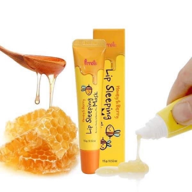 [Hcm][Sản Phẩm Bán Chạy Tại Hàn Quốc]Mặt Nạ Ngủ Môi Kiêm Son Dưỡng Prreti Honey Lip Sleeping Mask 15G