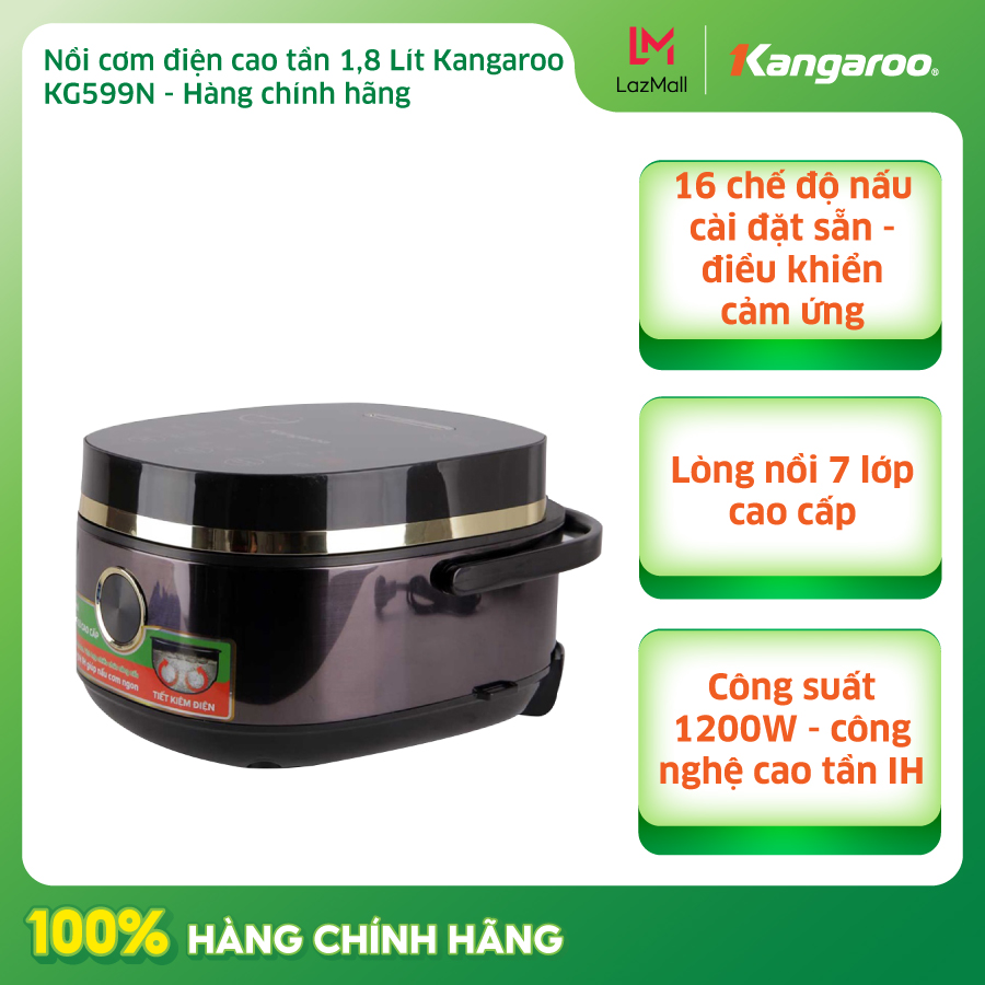 Nồi cơm điện cao tần 18 lít Kangaroo KG599N - Hàng chính hãng