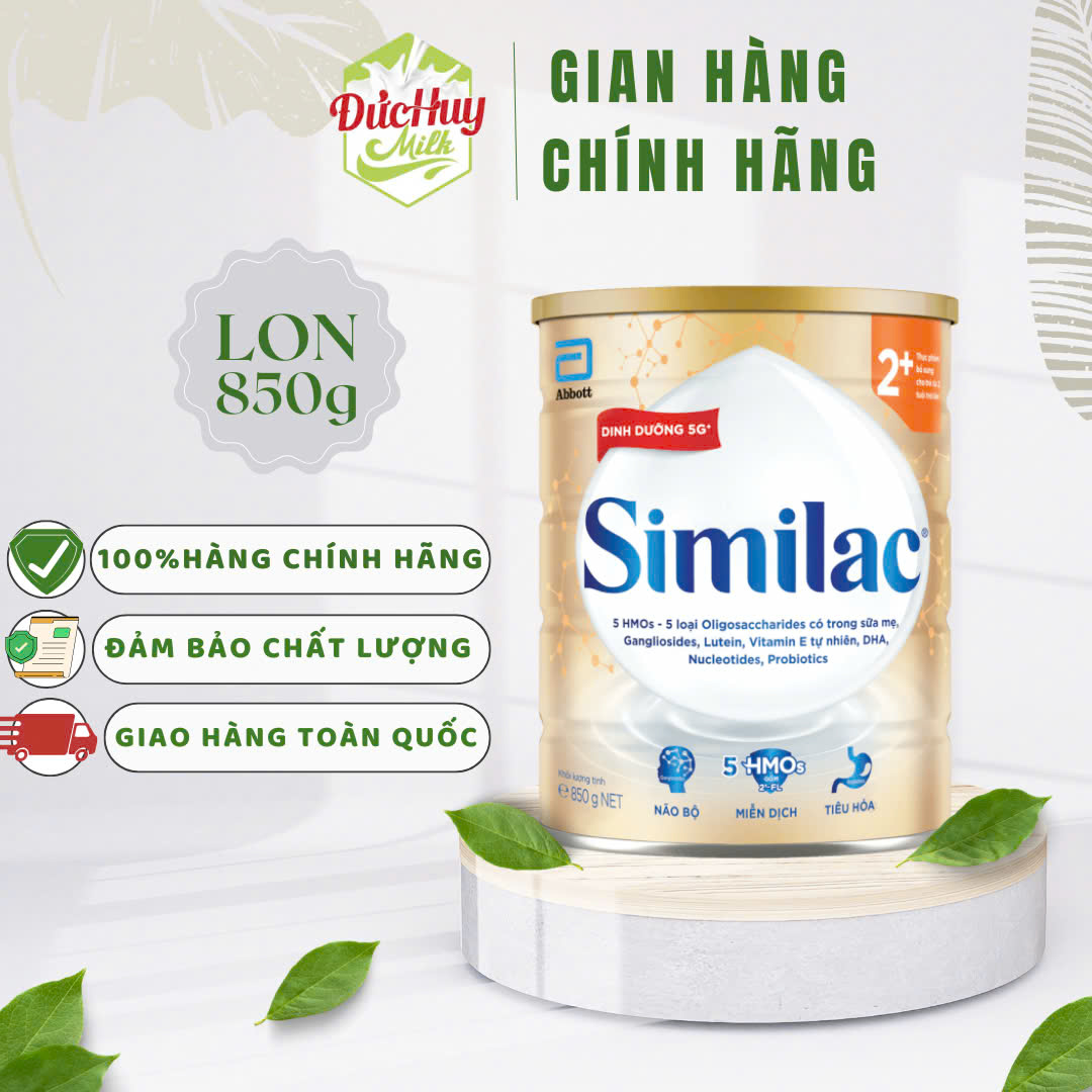 Sữa bột Similac 2+ 800G/1.6kg lon Dinh Dưỡng 5G Mới
