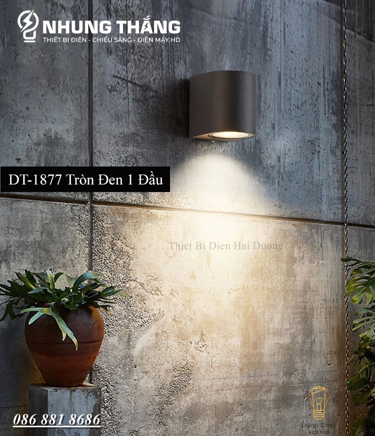 Đèn Gắn Tường Trang Trí Decor Ngoài Trời Trong Nhà DT-1877 Tròn DT-1840 Vuông - Led Siêu Sáng 5w - Chống Nước IP65 - Bảo Hành 12 Tháng - Có Video