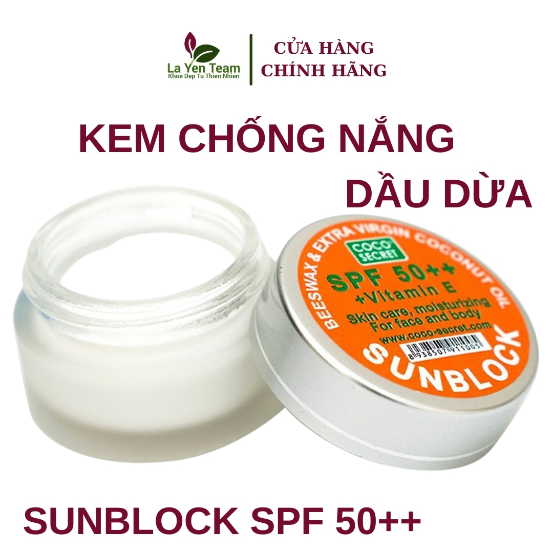 [Hcm]Kem Chống Nắng Dầu Dừa Coco Secret Sunblock 50+++ 20G Dưỡng Da Chống Nắng Hiệu Quả