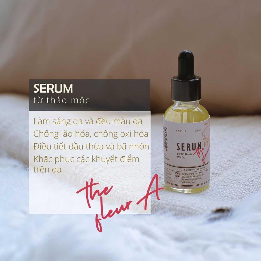 Tinh Chất Dưỡng Sáng Da Mịn Da Giảm Thâm Trắng Da - Serum Thảo Mộc 30ml - Sảm phẩm thủ công the FleurA