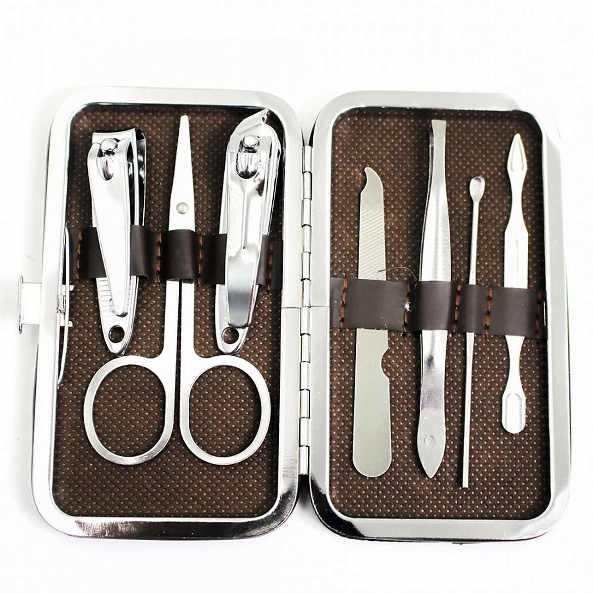 Bộ Cắt Bấm Móng Tay Inox Hộp Da Cao Cấp sắc bén bền đẹp sử dụng rất êm tay