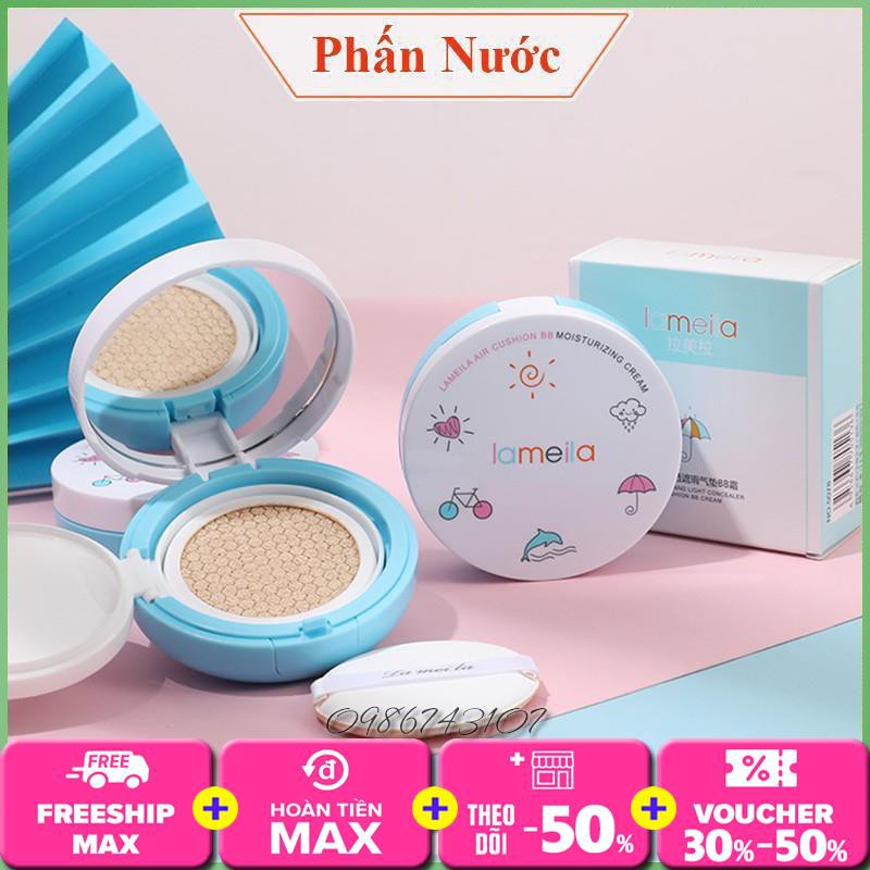 Phấn Nước Cushion Bb Cream Lameila Hộp Màu Xanh Hoạ Tiết Chiếc Ô