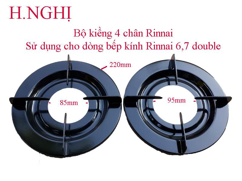 [HCM]Kiềng bếp gas Rinnai Sử dụng cho bếp 67 Double glass( đen )