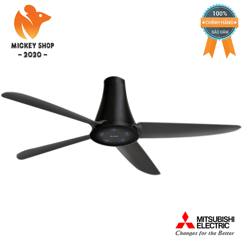 [ SIÊU BỀN ] Quạt trần Mitsubishi 4 cánh C56-RA4 CY-GY Remote (Xám đậm) C56-RA4 SF-GY (trắng) - CHI
