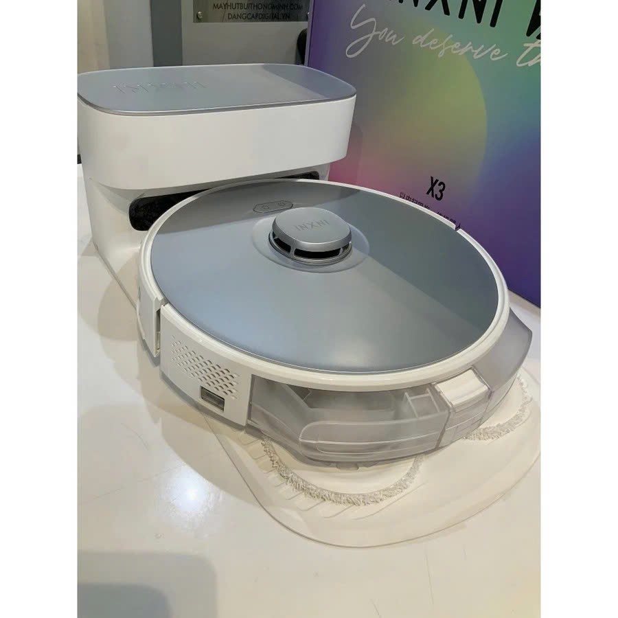 [ Bản Quốc Tế ] Robot Hút Bụi Lau Xoay INXNI X3 Điều hướng Lidar LDS - Lau nhà chuyên sâu