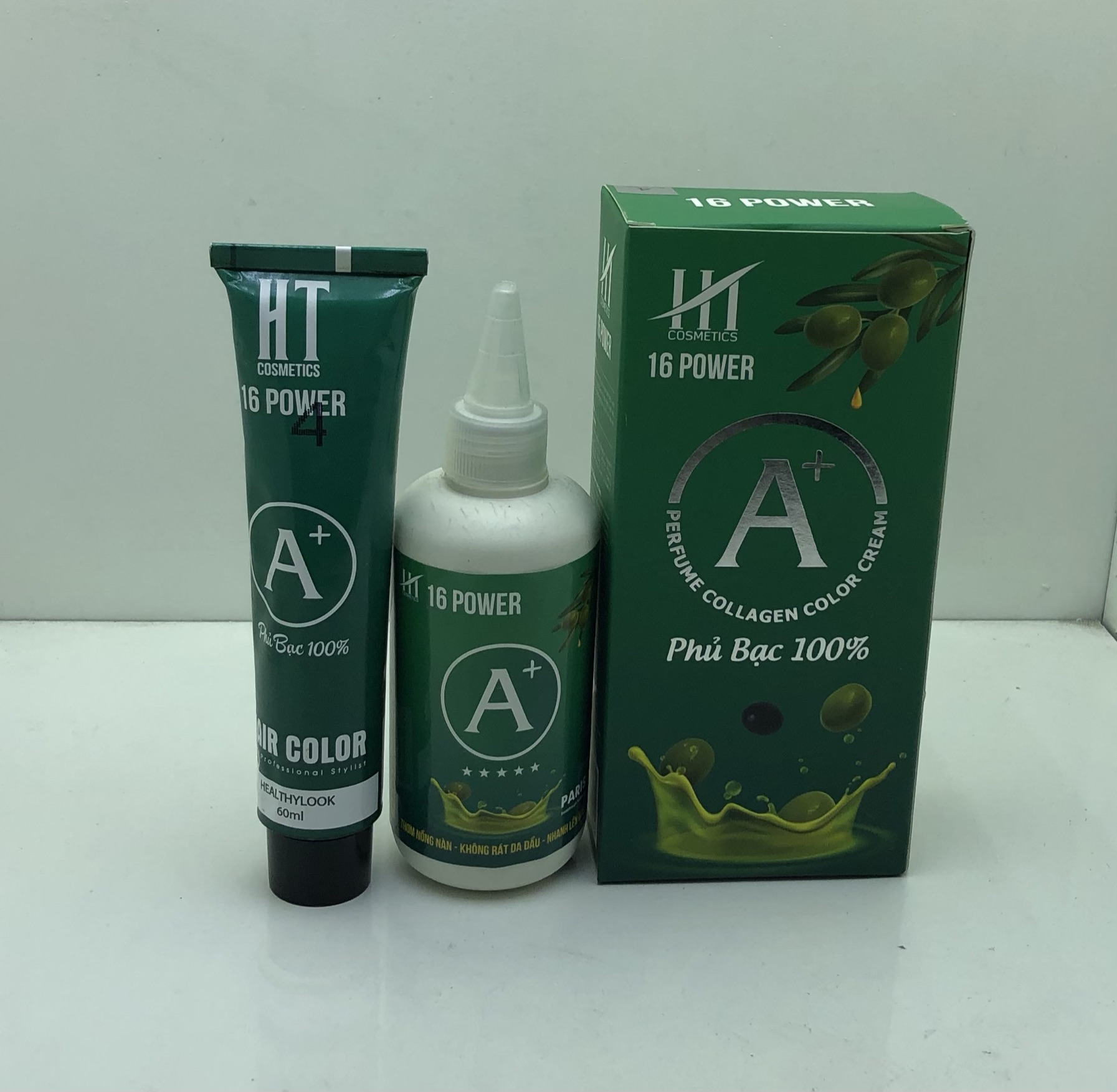 [Hcm]Nhuộm Phủ Bạc A+ Collagen 16 Power 8 Màu Thời Trang