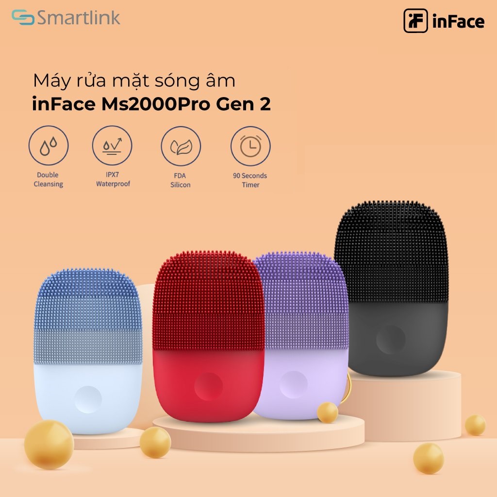 Máy Rửa Mặt Sóng Âm Xiaomi Inface Ms2000 Pro Gen2 - Hàng Chính Hãng - Bảo Hành 12 Tháng