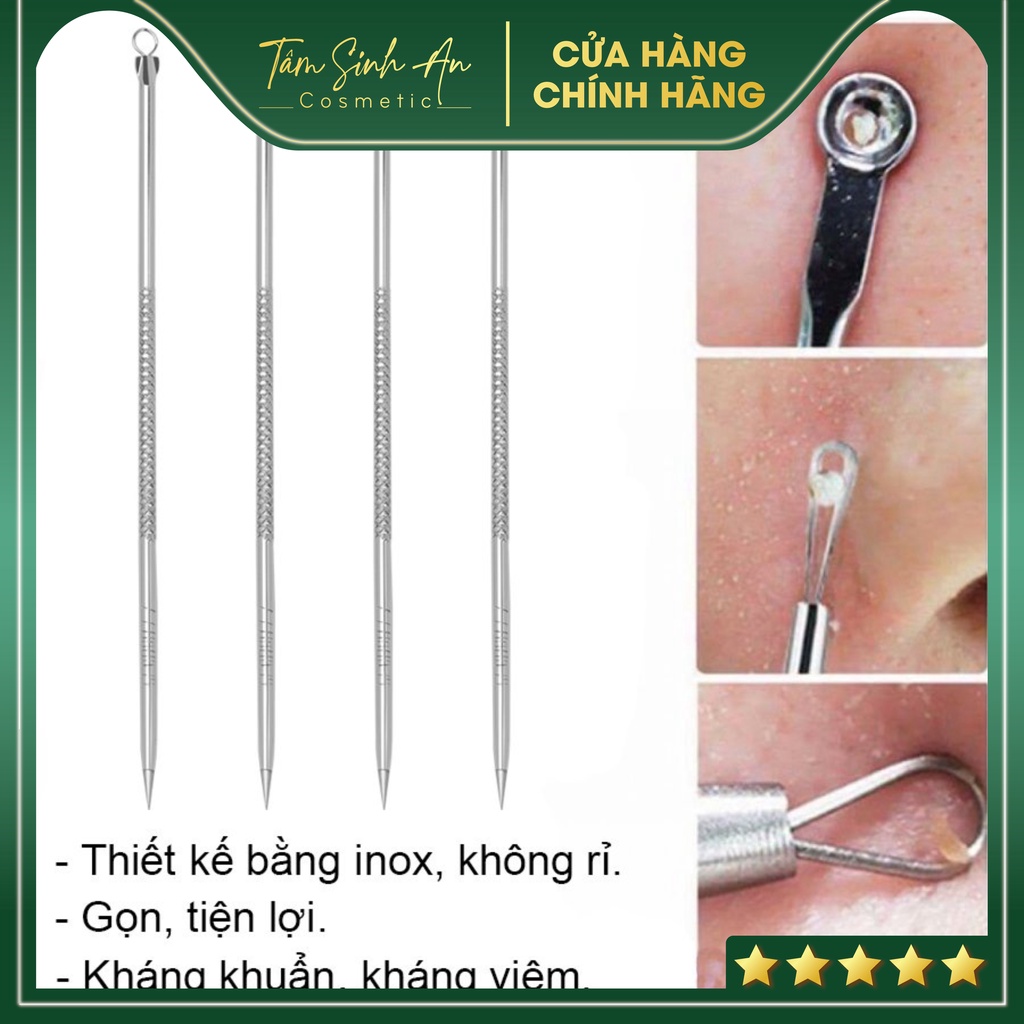 Cây Nặn Mụn 2 Đầu - Tiệt Trùng Sát Khuẩn - Que Nặn Mụn Cao Cấp Tâm Sinh An Cosmetic - Mãi Mãi Tuổi 18