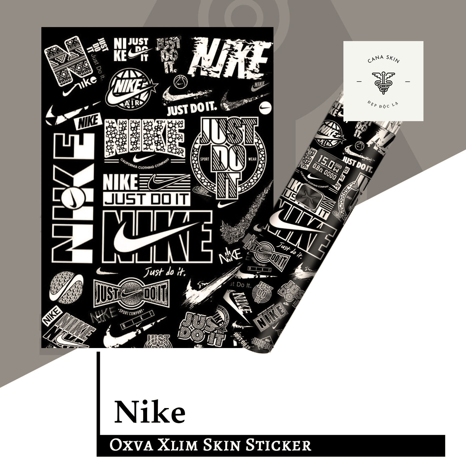 Miếng dán skin cana in hình nike cho  Xlim Pro / favostix/ xlim v2/xlim SE / Rill X / feelin...