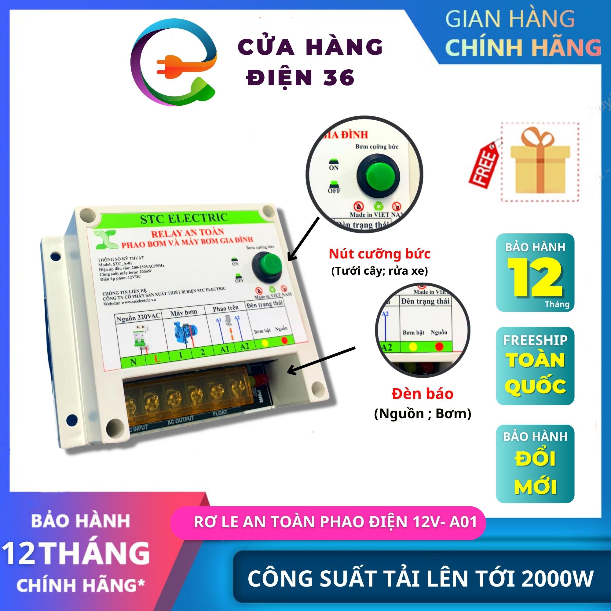 Rơ Le An Toàn Cho Phao Điện A01 Relay An Toàn 12V Cho Phao Điện Bồn Nước Chuyển Nguồn 12V An Toàn Tu