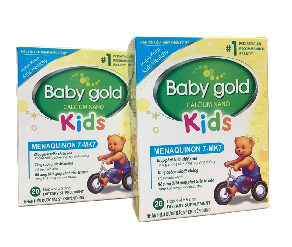 Baby Gold Calcium Nano - Bổ Sung Đầy Đủ Canxi Và Vitamin D3 Cho Cơ Thể - Trẻ Em Còi Xương Và Hạn Chế Quá Trình Loãng Xương Ở Người Cao Tuổi