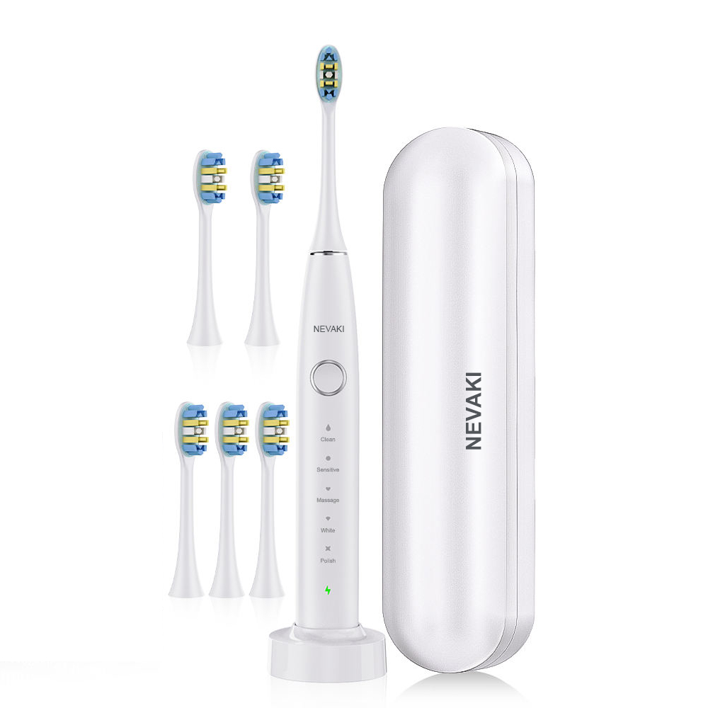 Bàn chải điện Fairywill D7 - Màu đen, 5 chế độ làm sạch, chống nước IPX7