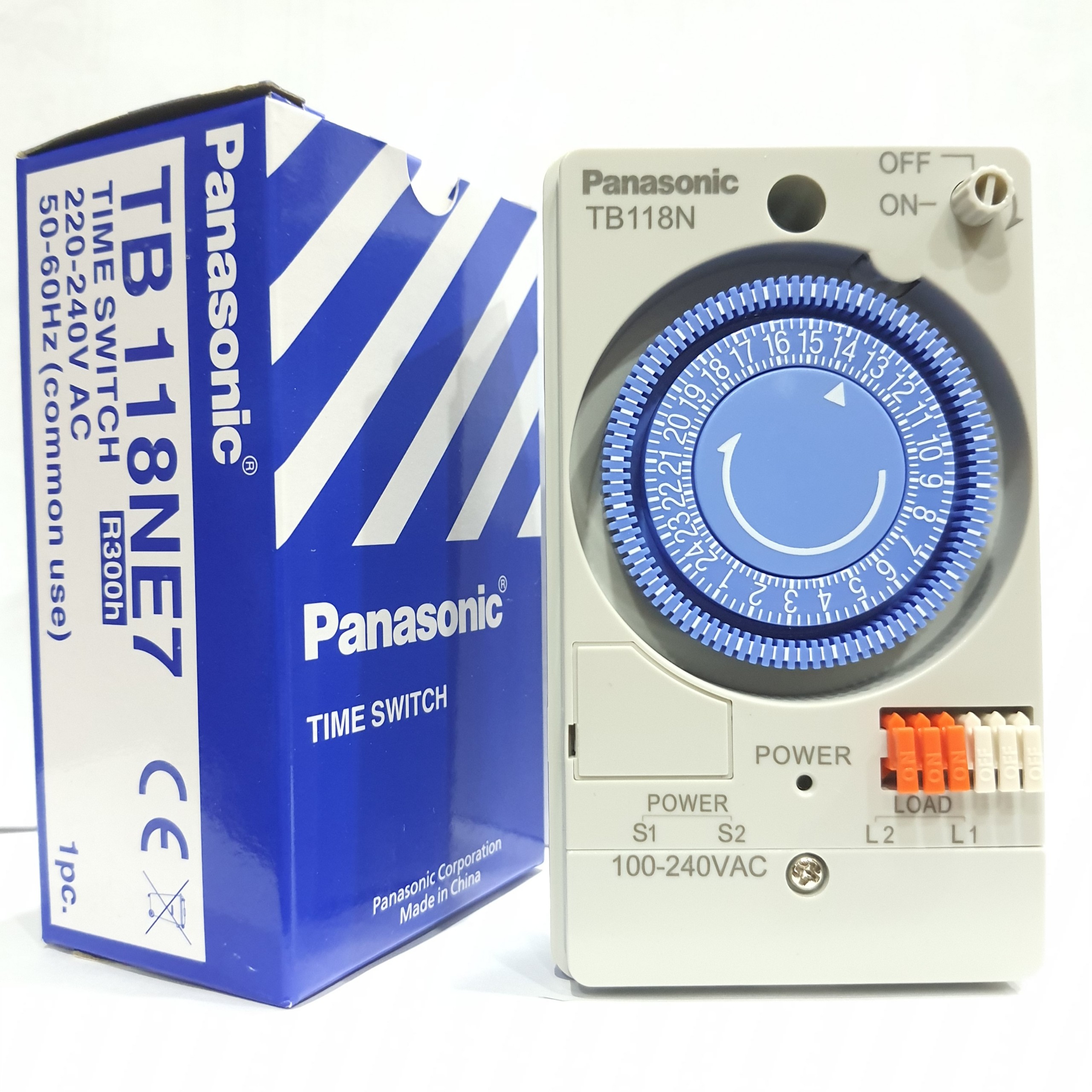 Công tắc hẹn giờ cơ Panasonic TB118N 15A 220V tặng kèm pin chờ Timer hẹn giờ Panasonic TB118N ổ cắm hẹn giờ cơ