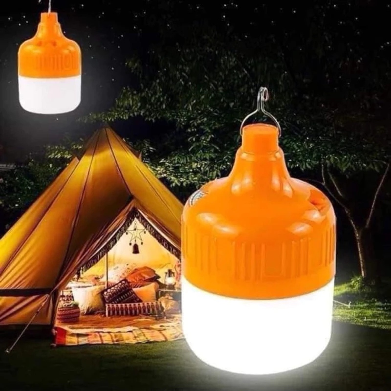Bóng Đèn Tích Điện Công SuấT 500W Bóng Đèn Led Tích Điện Chống Nước Sạc USB Sáng từ 6-8 Giờ