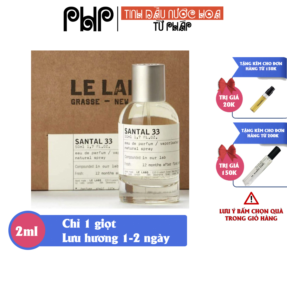 [Lưu Hương 14 Tiếng] Tinh Dầu Nước Hoa Nam Nữ Bỏ Túi Php Mẫu Thử Vial 2Ml Hàng Cao Cấp Thơm Lâu 1 - 2 Ngày (Hàng Pháp)