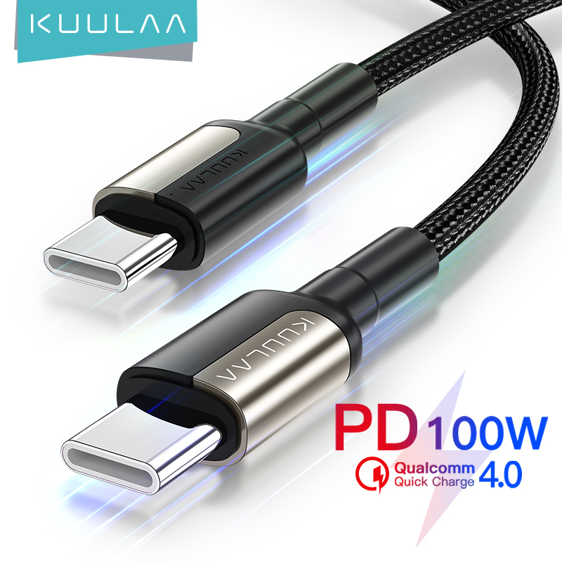 KUULAA Cáp PD 100W USB C 20V / 5A Dây sạc Ouick Ngày sạc nhanh Cáp nylon bện mật độ cao Bền hơn cho