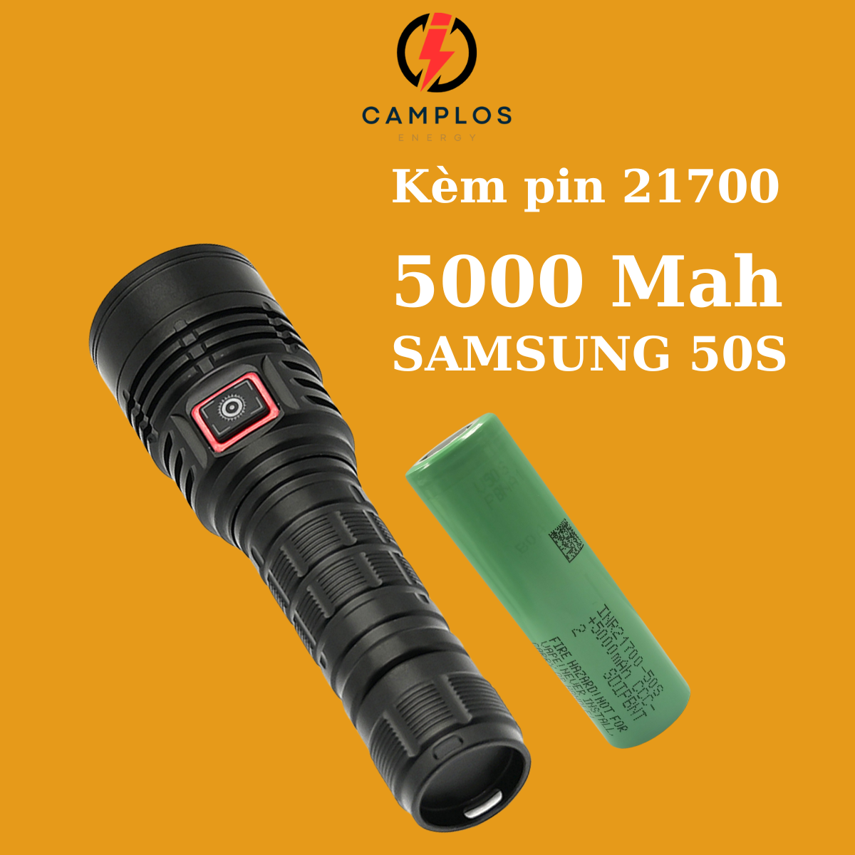 Đèn pin siêu sáng BT40 pro 4400 lumen đèn bin cầm tay pin 21700 chiếu xa hợp kim nhôm chống nước LED