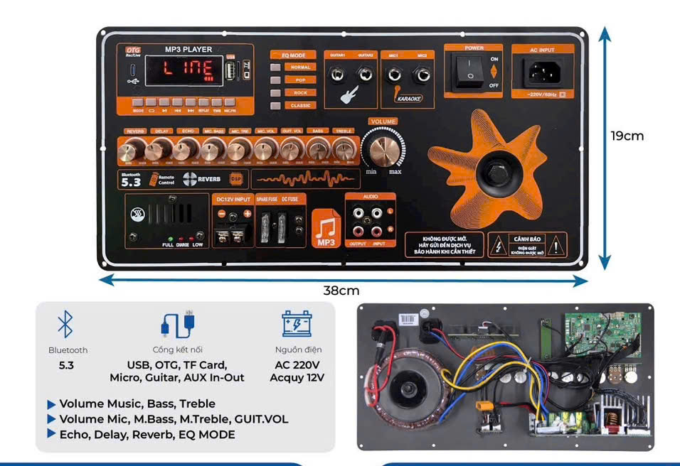 MẠCH LOA KÉO CÔNG SUẤT LỚN DSP 21X ECHO DELAY  CÓ  REVERB