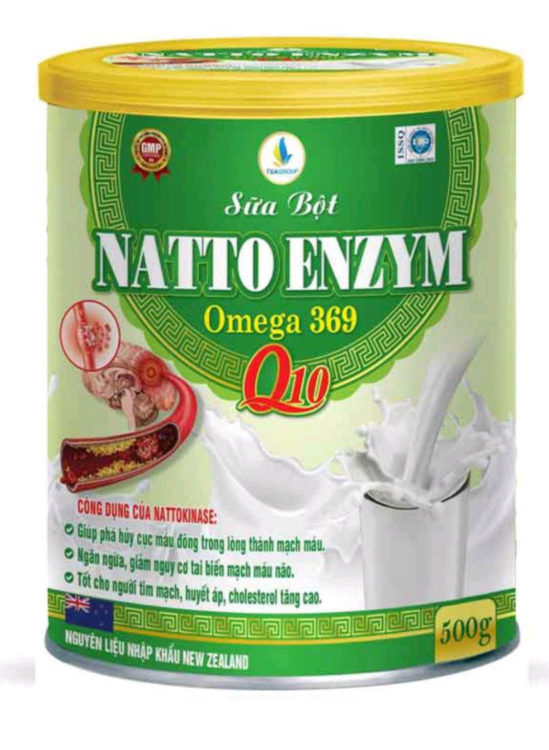 [Cam Kết Chính Hãng] Sữa Natto Enzyme Omega 369 Q10 - Bổ Sung Dinh Dưỡng Não Tim Mạch Ổn Định Huyết Áp [500Gr/Hộp] Hsd T8/2023