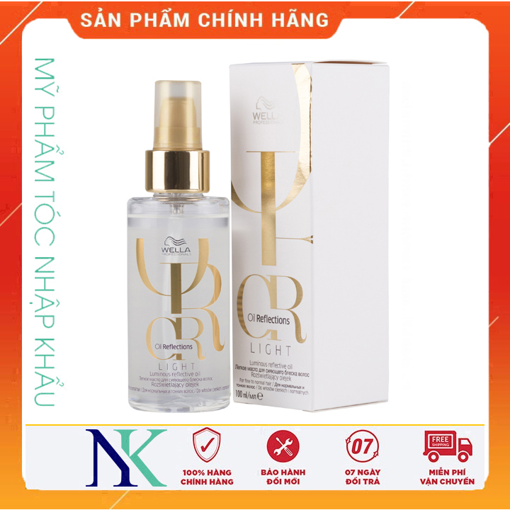 Tinh Dầu Wella Tăng Cường Độ Bóng Cho Tóc Thường & Mảnh Oil Reflections 100Ml