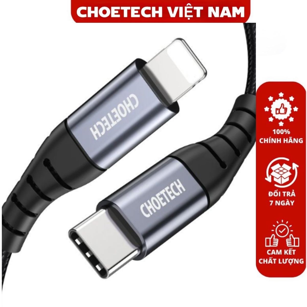 Cáp sạc Choetech Series IP00 Type C to Lightning chuẩn MFI (Hàng chính hãng)