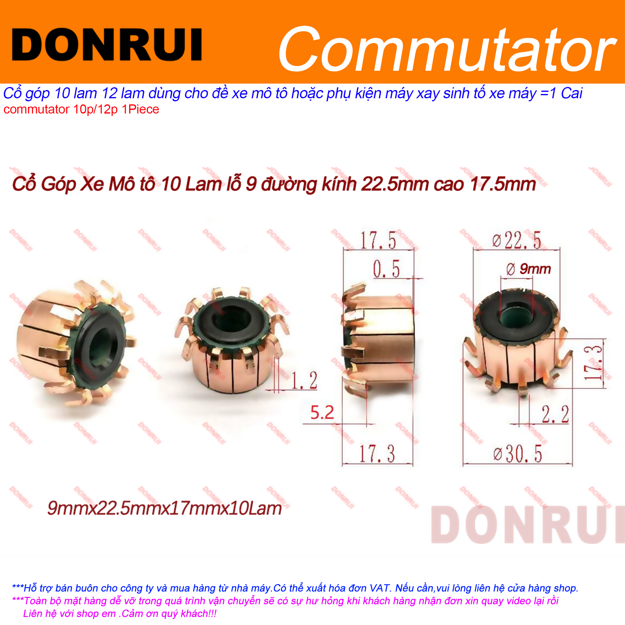 cổ góp 10 lam 12 lam 10lam 12lam 10p 12p dùng cho đề xe mô tô hoặc phụ kiện máy xay sinh tố xe máy =