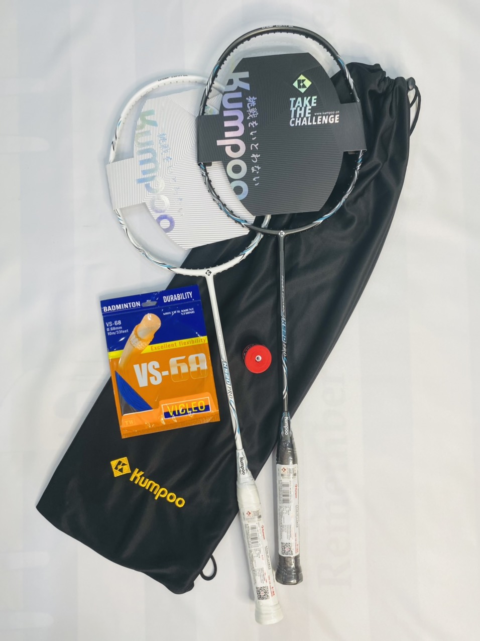 [CHÍNH HÃNG] 1 Vợt cầu lông KUMPOO K520Pro PC99 K520S Căng dây sẵn tặng kèm Cước Căng sẵn 11kg+1 Quấ