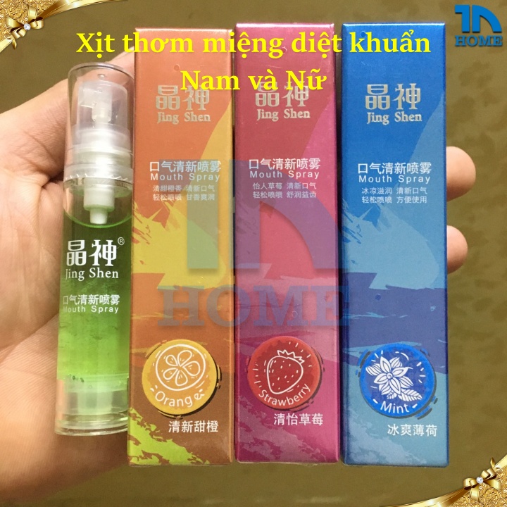 Xịt thơm miệng diệt khuẩn Nam Nữ CHANH TƯƠI tự nhiên tác dụng dài lâu JingShen