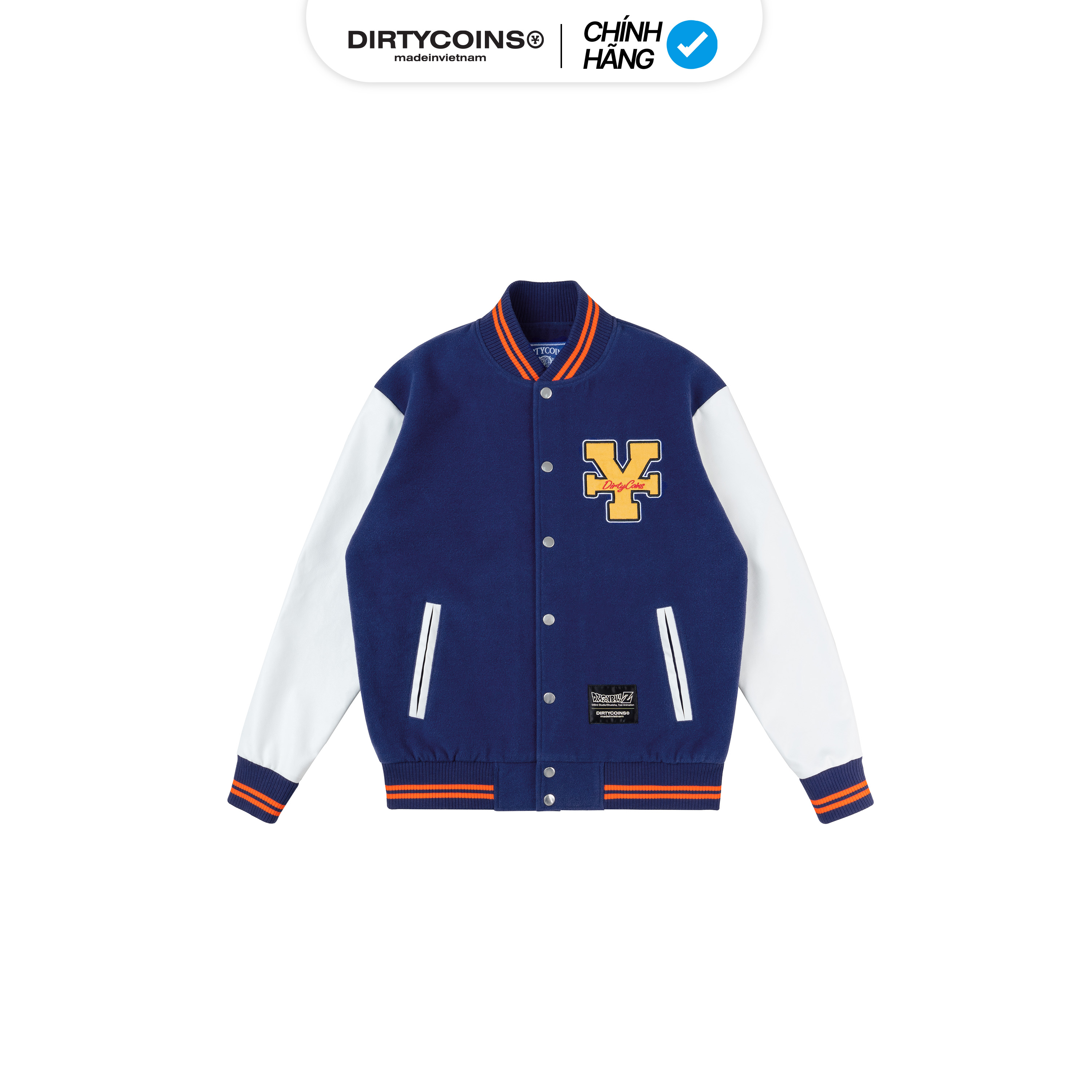 Áo Khoác DIRTY COINS | DRAGON BALL Z Logo Varsity Jacket - Blue