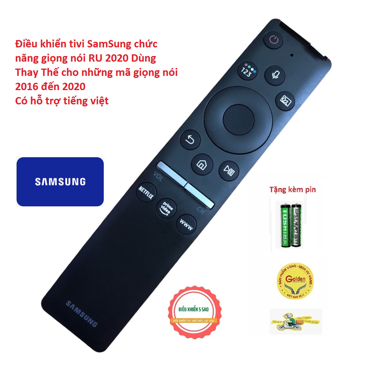 Điều khiển tivi SamSung giọng nói 2019 2020 dòng Ru Zin theo máy thay thế các mã giọng nói từ 2017 đ