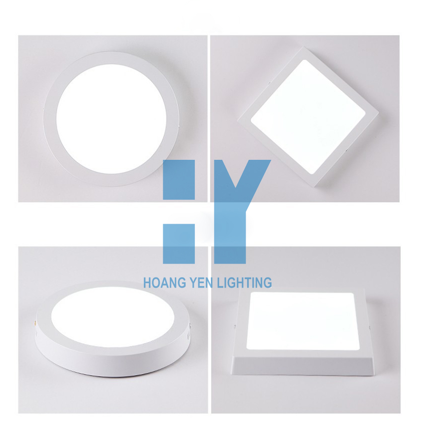 Đèn Ốp Trần Led Gắn Nổi 12W 18W 24W Vuông/ Tròn- Ánh Sáng Trắng - Bảo Hành Đổi Mới 12 Tháng